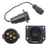 Anhängeradapter 5-polig 7-polig Doppelkopfstecker 60cm ABS-Konstruktion Geeignet für Fahrzeugabschleppen Kompatibilität
