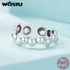 WOSTU 925 Sterling Silber Bubble Ring für Frauen Kreatives Design unregelmäßige Blasen Öffnungsringe Mädchen Party Schmuck Geschenk