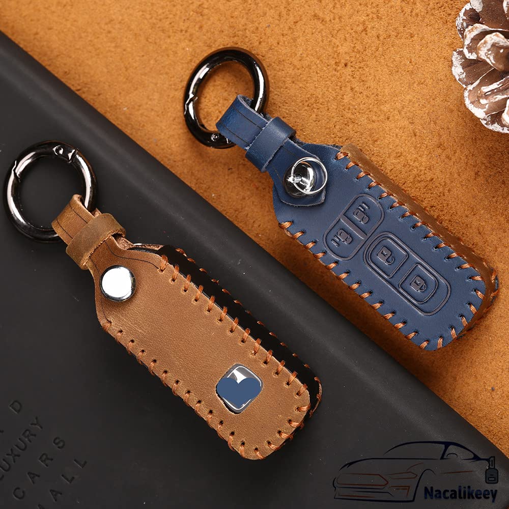 N-Box Key Case, HONDA N-ONE N-Wagon Leather Smart Key Case, Key Cover, Stylish, Stain,