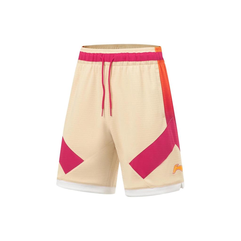 Li Ning CBA Shorts Men's Milk Tea Yellow AAPT559-2