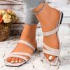 Fashion Plus Size 2025 Summer Open Toe Women's Slippers Hot Sale Square Toe Flat with Sandals Classics Outdoor Daily Casual Slippers