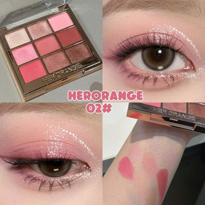 Nine Color Shimmer Matte Eyeshadow Palette Long Lasting High Pigment Eye Makeup