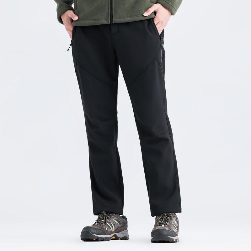 Men's Outdoor Fleece-Lined Straight-Leg Soft Shell Pants
