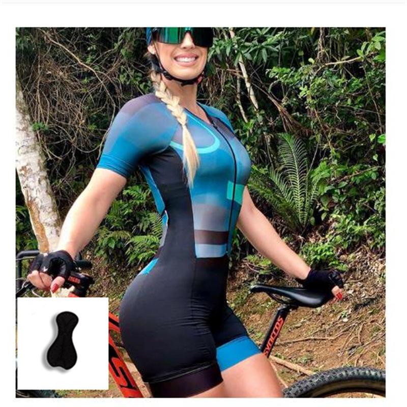 Bicycle Mountain Bike Sportswear New Women's Summer Short-sleeved Triathlon Breathable, Onesie