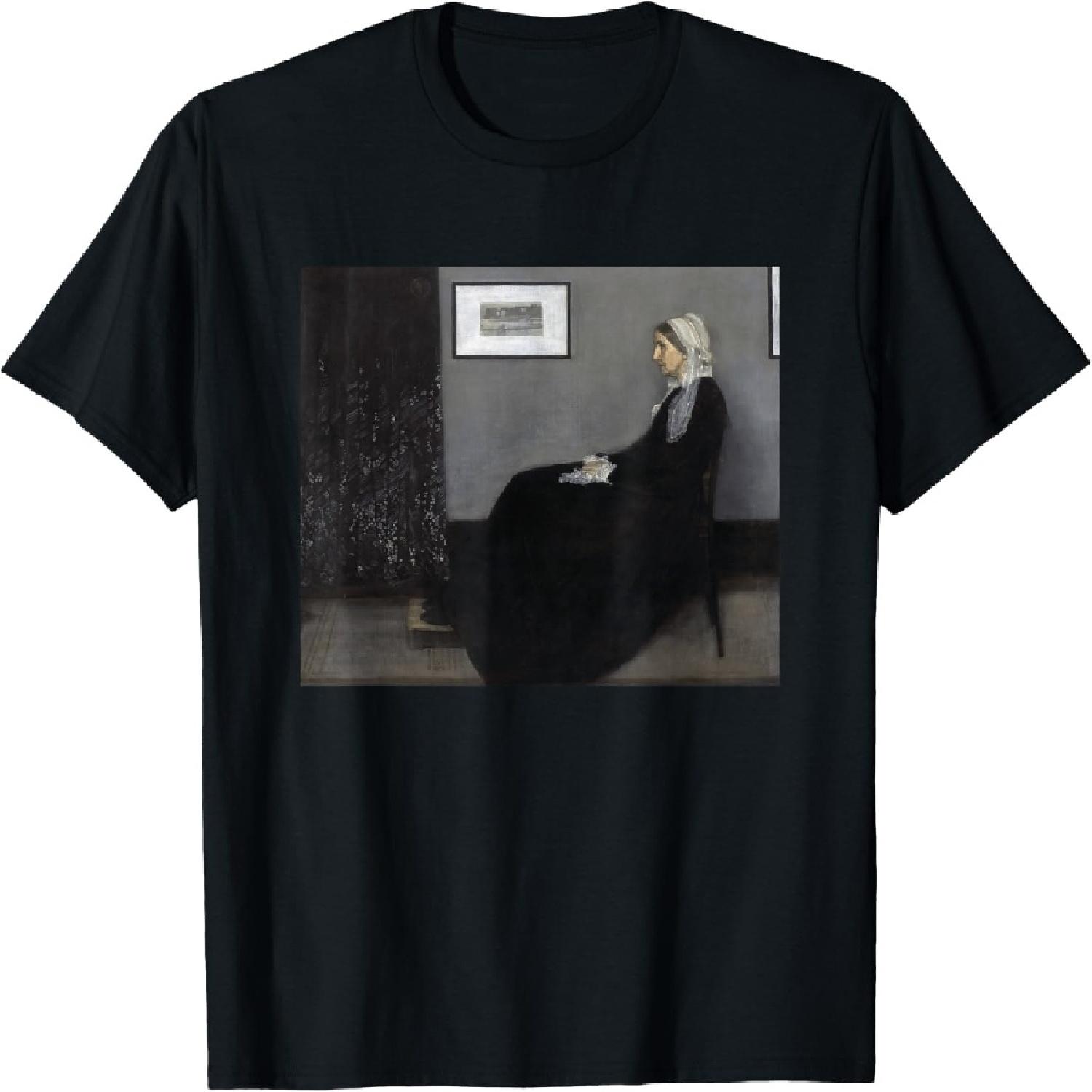 Portrait Whistler s Mother Painting Fine Art Sitting Chair T-Shirt S