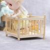 1/12 Scale Dollhouse Baby Bed Miniature Furniture Model for Girls Boys Ornament for Kids DIY Play Ornament Play Crafts.