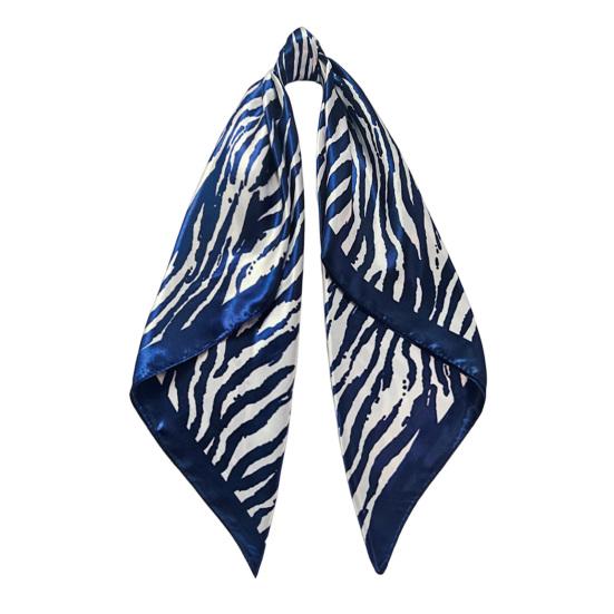 yangyizhi Women Headscarf, Zebra Print Large Square Scarf, Smooth Imitation Silk Fabric Turban Scarf Shawl Hair Tie for Travel Daily Wear