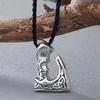 Kinitial Antique Bronze Color Slavic Perun Big Axe Pendant Necklace Jewelry Viking Slavic Necklaces Fit for Men's Jewelry