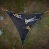 Multi-Person Triangle Hammock 3-Point Design Anti-Tipping Mesh  Portable Outdoor Camping Hammock for Garden Travel Backyard