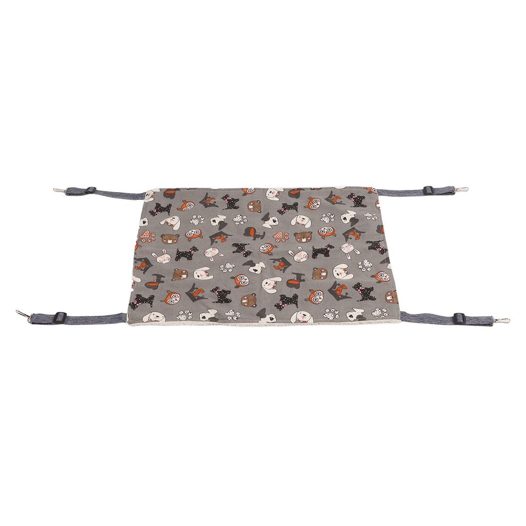 Cat Hammock Soft Comfortable Warm Pet Double Layer Plush Hammock for Rabbits Kittens Hamsters Puppies Ferrets M White