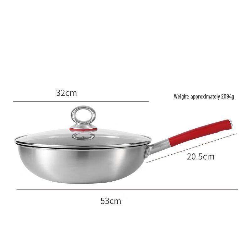 SHIBALI Titanium Non-Stick Stir-Fry Wok