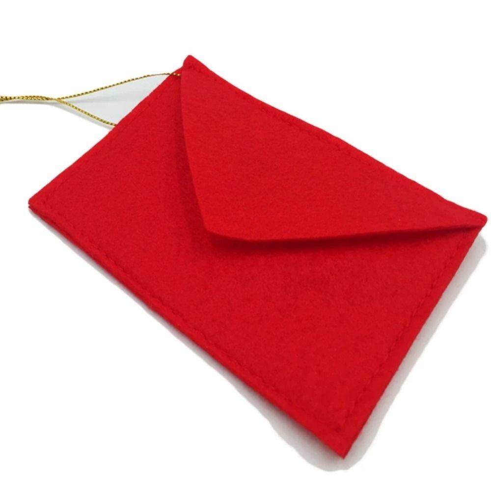Tree Decoration Pendants Red Decoration Gift Bag Alphabetic Envelope Red Envelope Embroidery Card