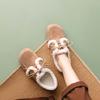 Krazing Pot Suede Fur Spring Autumn Winter Flats Lace Up Women Keep Warm Casual Shoes