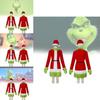 Festive Grinch Cosplay Costume For Christmas Parties Fun Velvet Fabric Unisex Sizes Xs To Xxxl