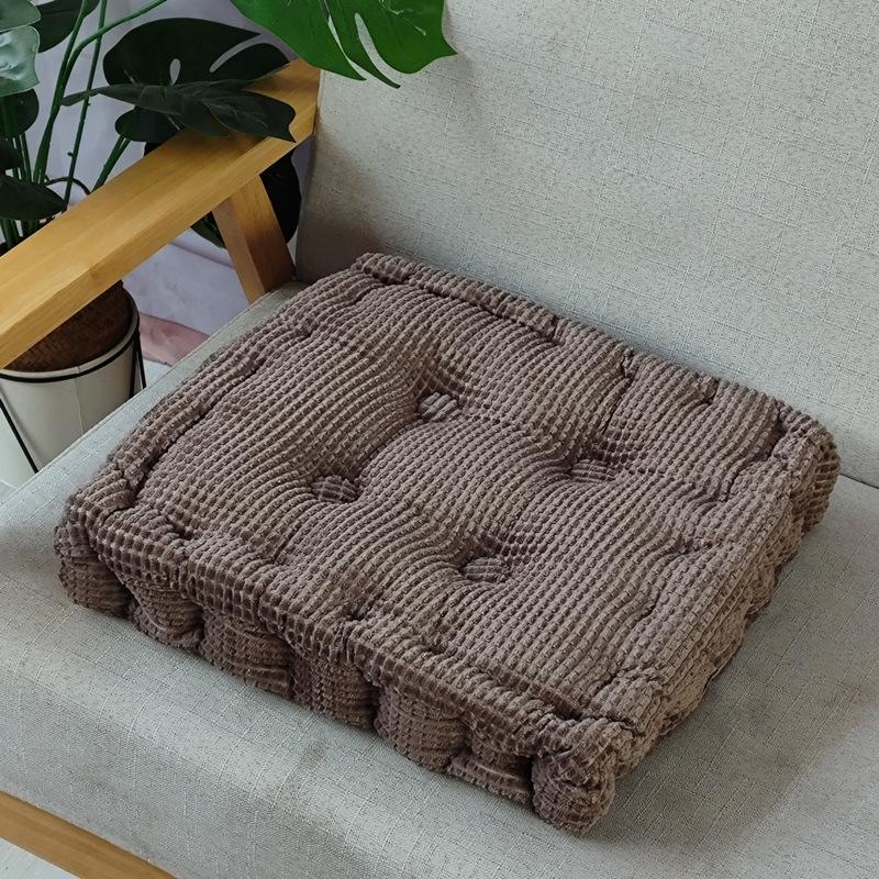 Cuscino per Sedia in Velluto a Coste con Chicchi di Mais 3D Fatto a Mano – Cuscino per Seduta Tatami Spesso