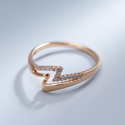 Minimalist Double Twist Geometric Zircon Rings For Women Korean Fashion Wedding Party Jewelry