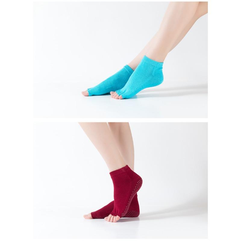Popular Women's Professional Non-slip Open-toed Yoga Socks, Five-finger Socks, Dance Socks, Rubber Socks, Sports Socks