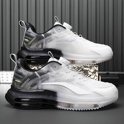 Zapatillas de Running Zapatillas de Pareja Zapatillas Deportivas para Exterior Transpirables de Malla Zapatos con Absorción de Impactos para Hombre Mujer Zapatillas con Botones Giratorios