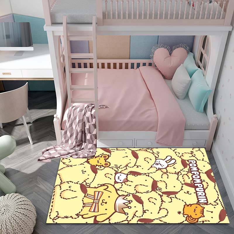 3D Printing Pom Pom Purin Home Cartoon Dog Carpet for Living Room, Bedroom, Home Sofa Decoration, Children's Playground Non Slip