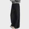 Men's Gray Heavyweight Wide-Leg Sweatpants: Spring/Autumn Casual Drape with American High-Street Vibe