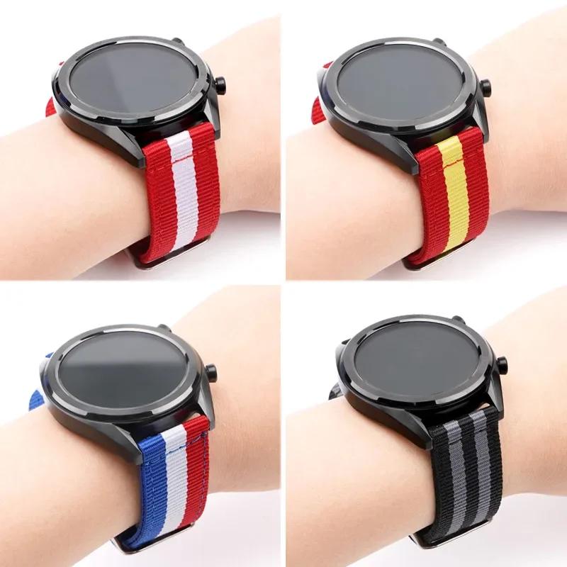 22mm 20mm Canvas Nylon Strap For Garmin Forerunner 570 965 265 165 55 970 Venu 3 Bracelet Belt Vivoactive 6 5 Approach S50 Band