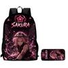 2Pcs Set Youth Rucksack with Front Pocket & Pencil Tote, Comic NARUTO Learner Bags for Boys&Girls Aged 6-10, Durable& Lightweight