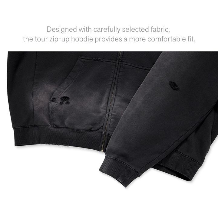 Official BTS WORLD TOUR 'ARIRANG' Zip-up Hoodie (Charcoal) - Limited Tour Edition