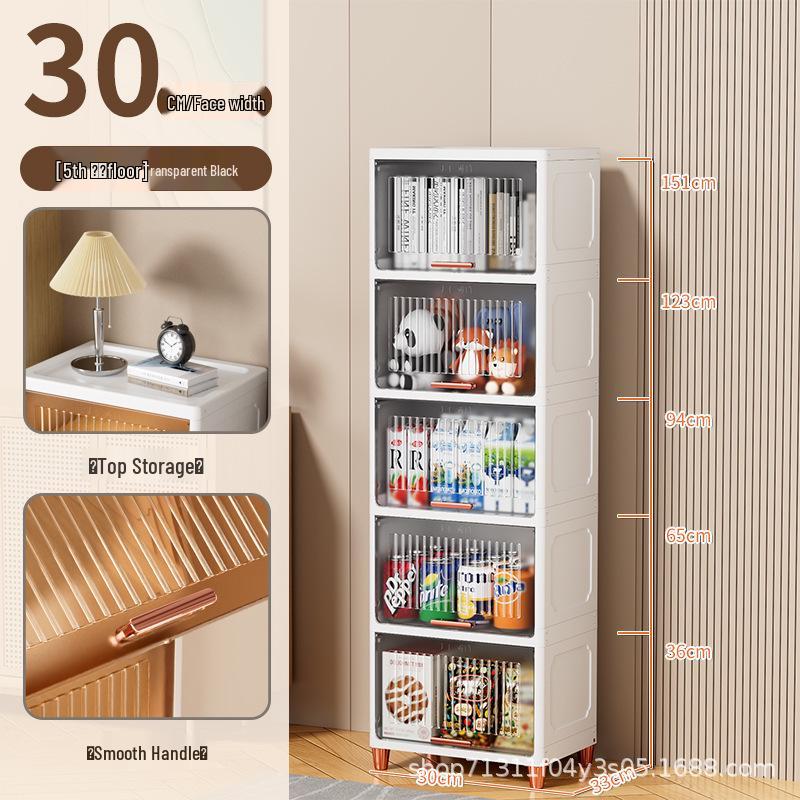 Light Luxury Multi-layer Transparent Storage Cabinet for Toys and Household Use