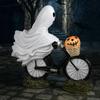 Cartoon Ghost Figurines Ornament Funny Ghost Statue Unique Ghost Bike Rider  Halloween