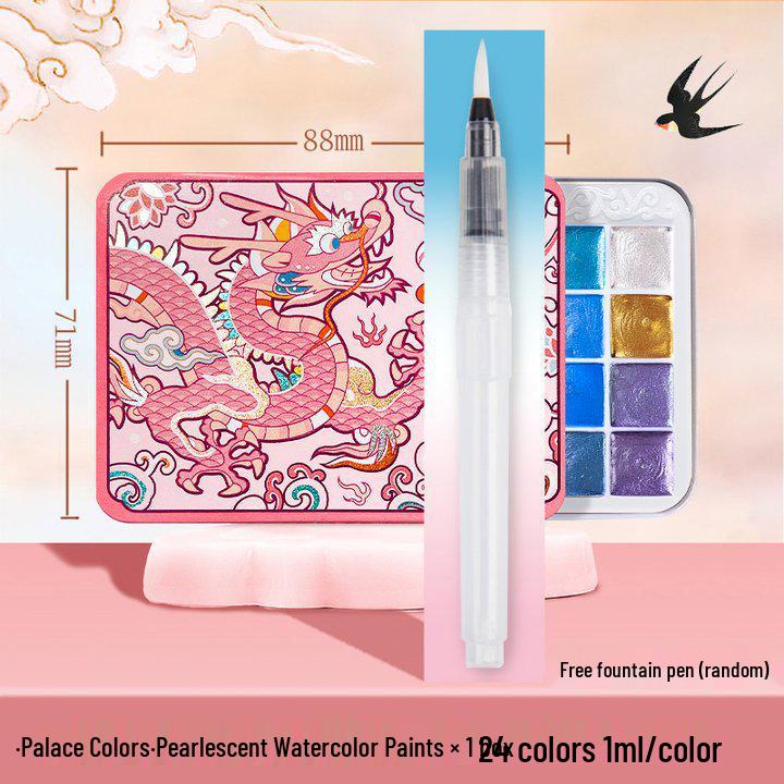 Feile Bird 60-Farben Dunhuang schillernde perlmuttfarbene Aquarell-Geschenkbox für chinesische & Thangka Goldlinienmalerei
