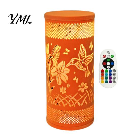 USB Powered Night Light Butterfly Projector Lamp, RGB 16 Colors Decorative Lamp with Remote Ambient Projection Control, Hollow-out LED for Bedroom