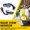 1 Paar Motorfiets Achteruitkijkspiegel Draagbaar Roestvrij Universeel Achteruitkijk Vervanging Modificatie Upgrading Deel Accessoires