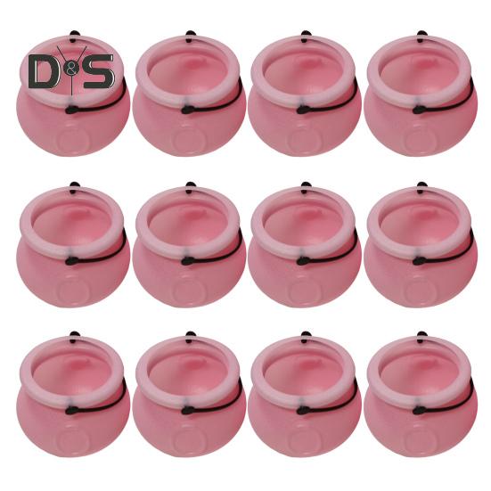 12Pcs Halloween Candy Buckets Black Plastic Witch Cauldron Kettle Halloween Pot Goody Holder for Party Favors Home Festival Decoration