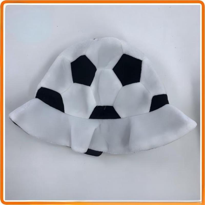 Soccer Party Hats Plush Football Hat Soccer Ball Costume Hat Cheerleading World Football Games Celebration Hat Sports Cap