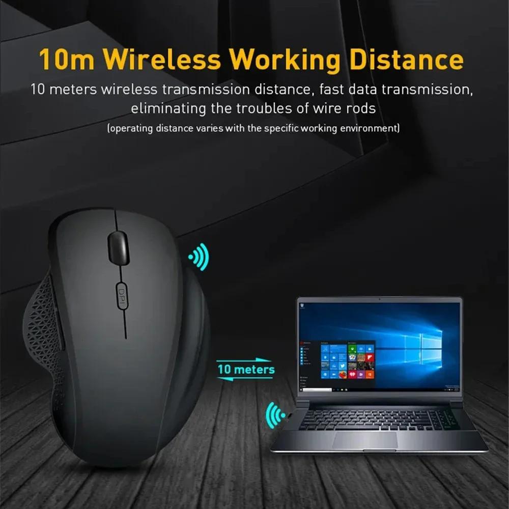 Wireless Mouse Ergonomic Computer Mouse PC Optical Mause with USB Receiver 6 buttons 2.4Ghz Wireless Mice 1600 DPI For Laptop