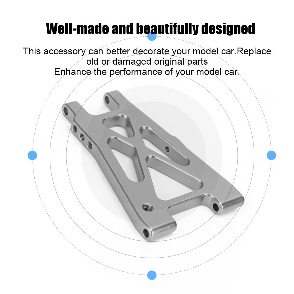 2PCS Aluminum Alloy Rear Lower Swing Arm Fit for KYOSHO 4WD Optima 110 RC Off Road Vehicle(Silver )