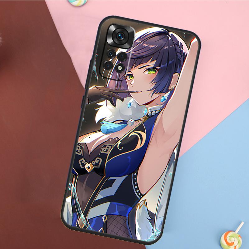 

Yelan Genshin Impact Cover For Xiaomi Redmi Note 13 Pro 14 12 11 9 10 9S 10S 11S 12S Redmi 10C 12C 13C 14C Case Redmi Note 9S