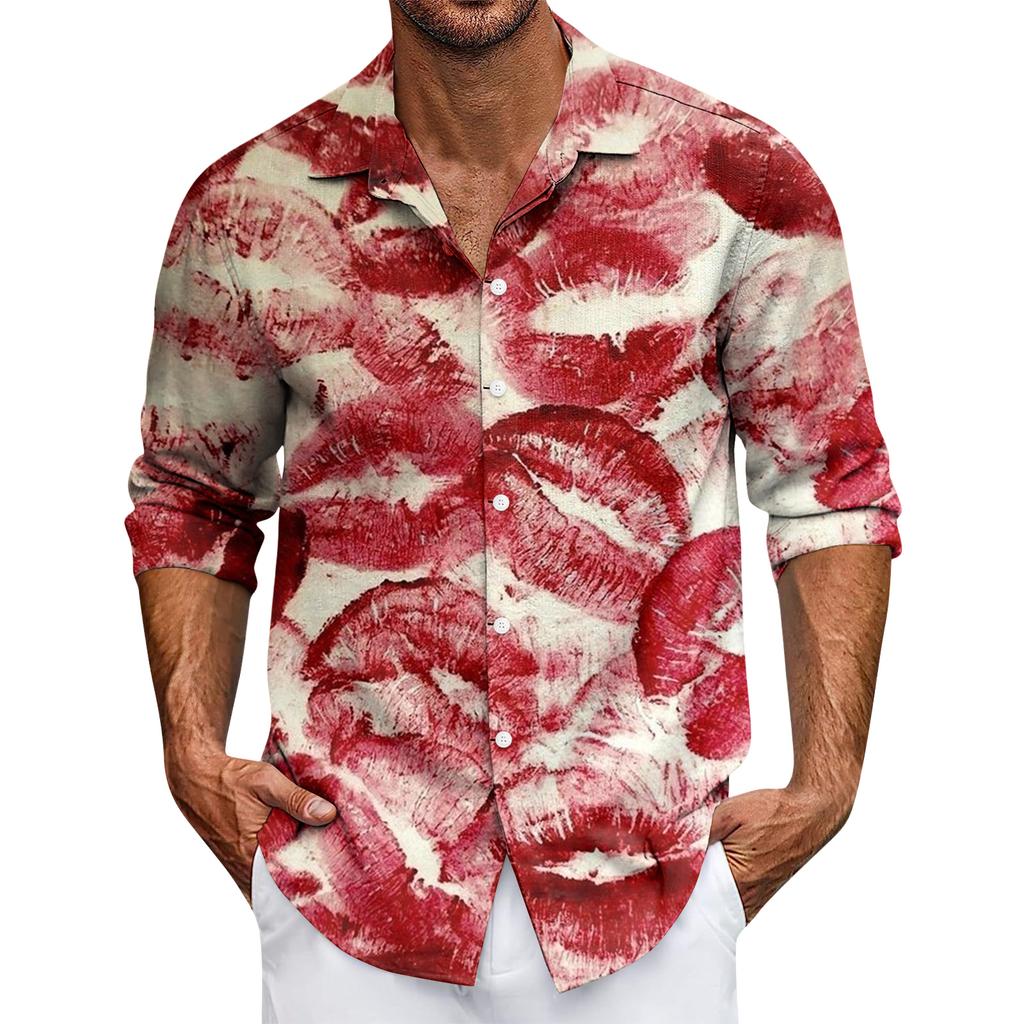 Men's Casual Button-Down Long-Sleeve Shirt