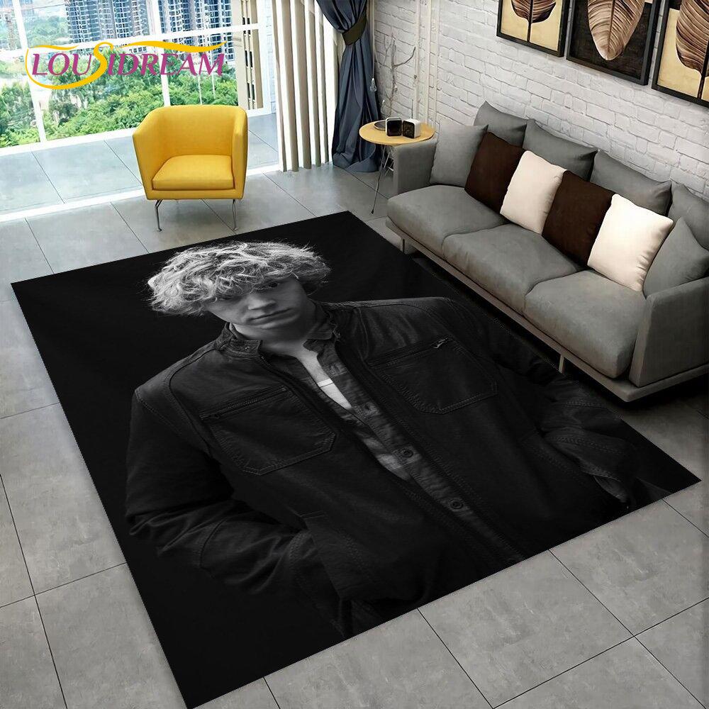Cute Evan Peters Movie TV  Actor Area Rug,Carpet Rug for Home Living Room Bedroom Sofa Doormat Decor,kids Non-slip Floor Mat 3D
