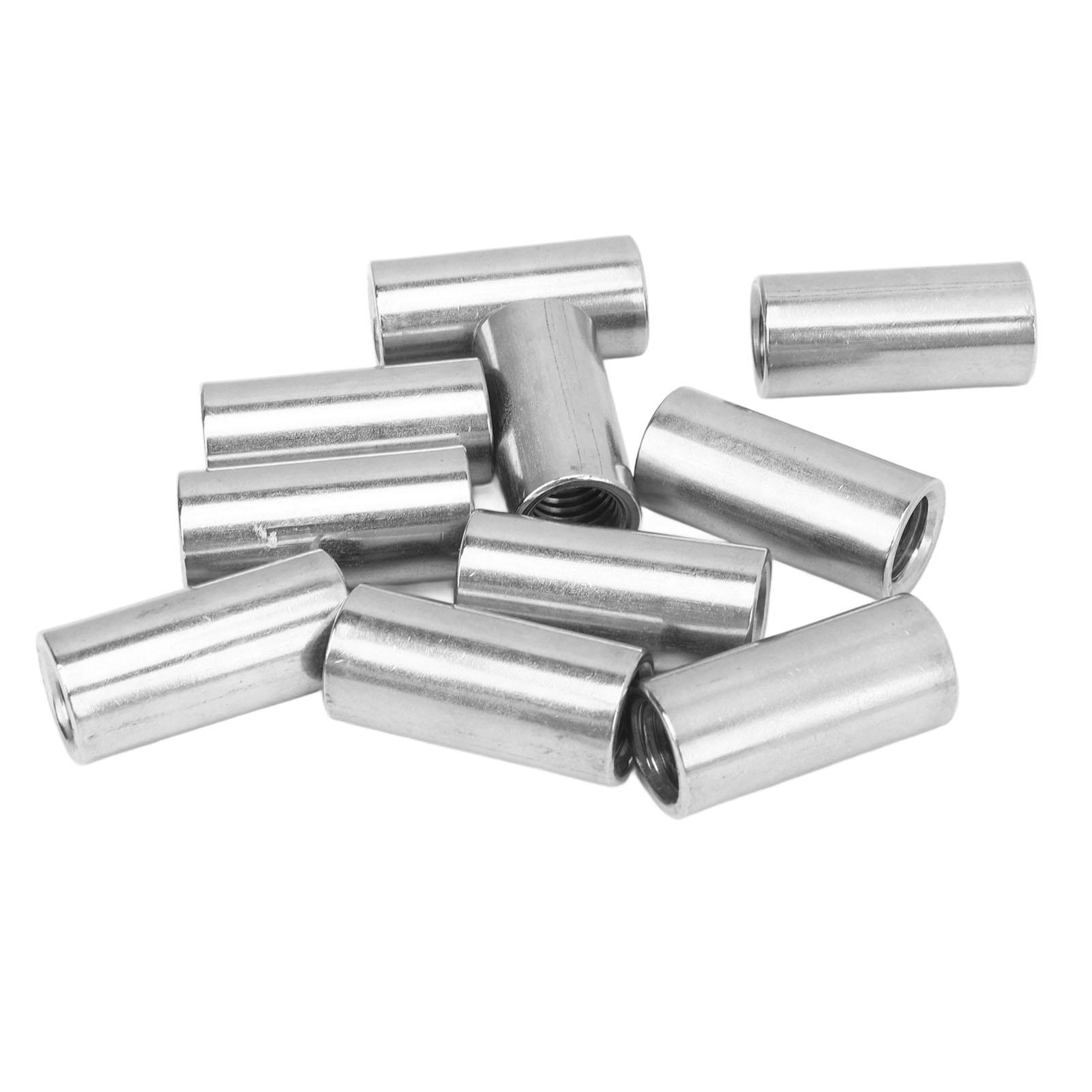 

10 ШТ. Круглая соединительная гайка с внутренней резьбой M10 X 1.5 14 L30 мм, соединительная гайка из нержавеющей стали для