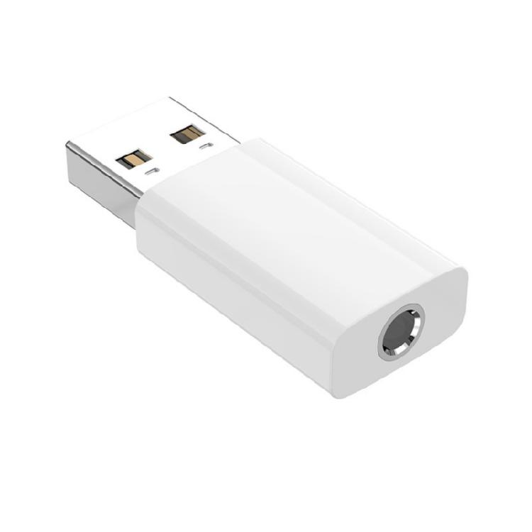 

USB to 3.5mm Female Jacks Adapter for Quality Audios Connection on PC and Laptops Headphone Audios Converters білий
