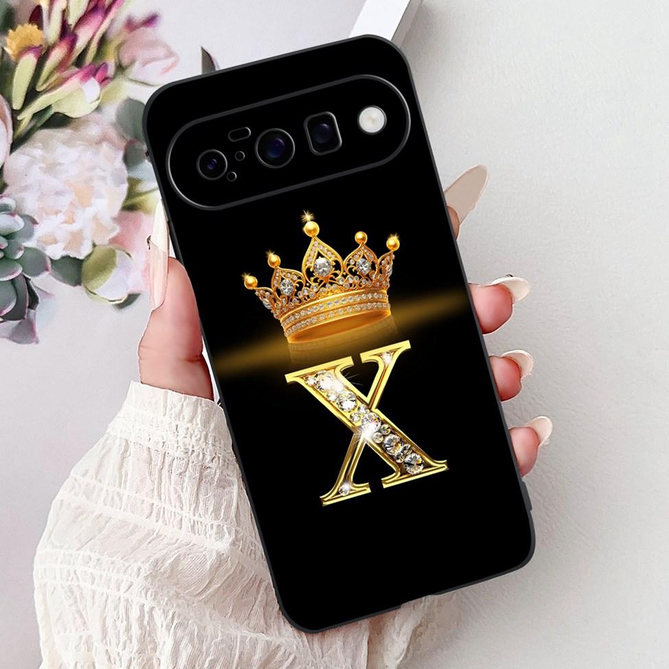

For Google Pixel10 GK2MP GLBW0 GL066 Case For Google Pixel 10 Cover Silicone Luxury 26 Letters Fashion Flower Soft Bumper Casing Google Pixel 10
