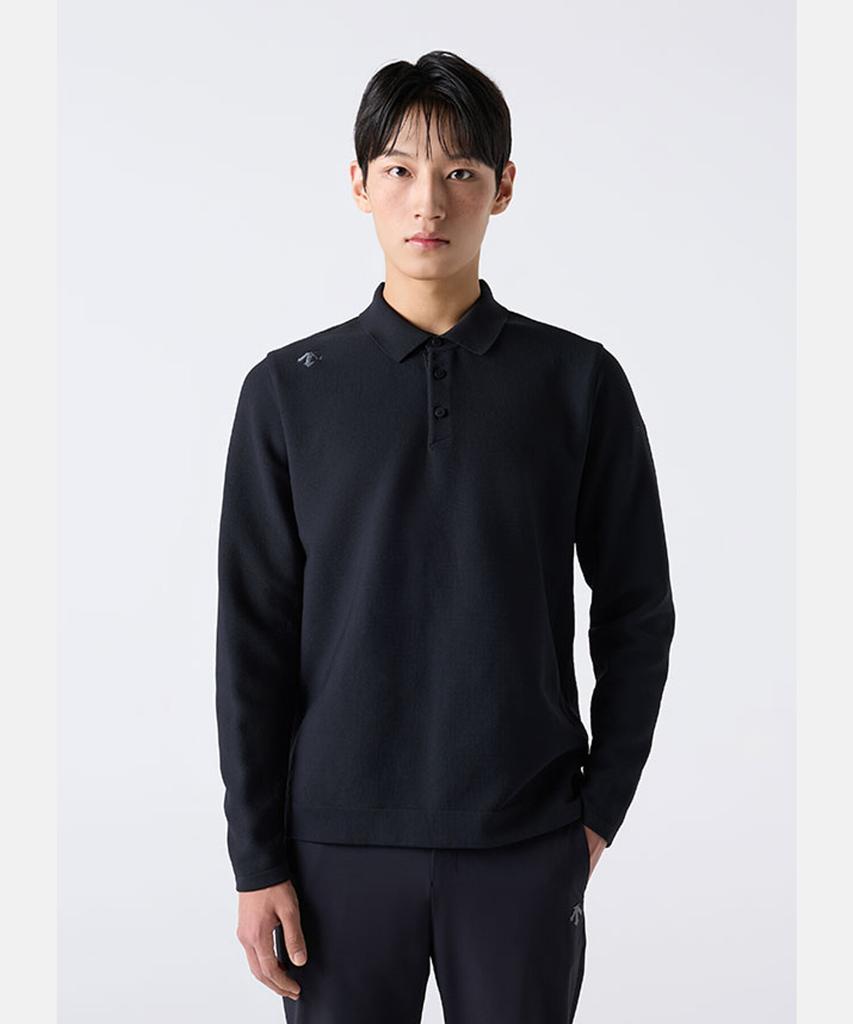 DESCENTE Dualis Polo Long Sleeve T-Shirt Black (Sq421Dplo1)