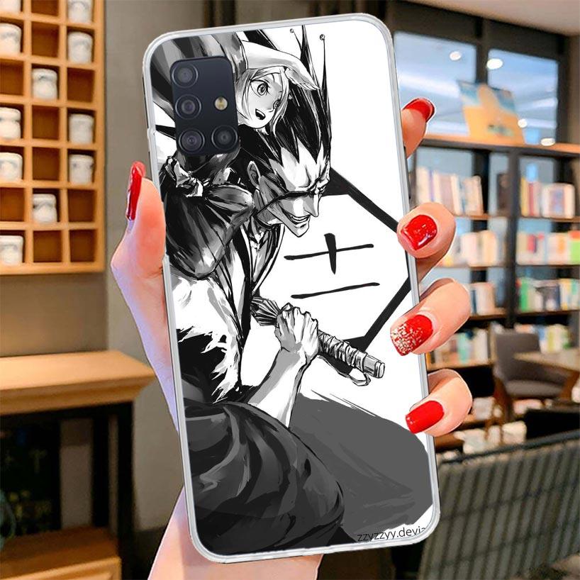 Ichigo Kenpachi Bleach Anime Cover Phone Case For Samsung Galaxy A12 A22 A32 A52 A72 A02S Phone Case Note 20 Ultra 10 S10 Plus A