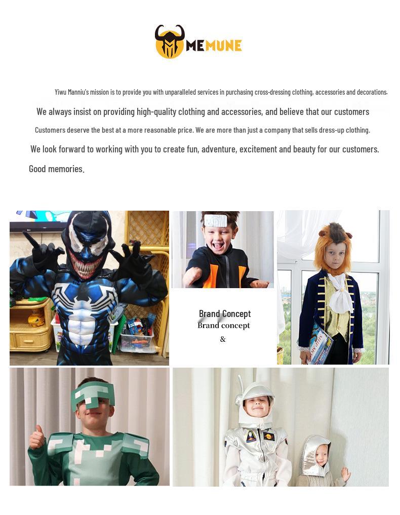 Kostium Cosplay Postaci z Bajki dla Dzieci: Piękna i Bestia