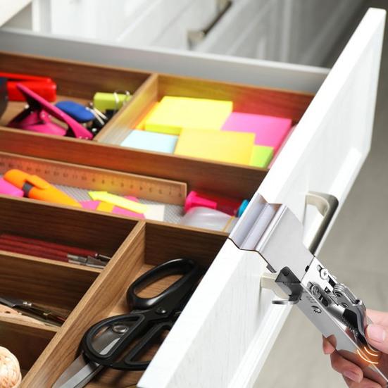 Verstellbare Schubladenbefestigungsklemme, Installationsclip für Schubladenfronten aus Metall, robuste Universal-Schrankmontageklemme, Schreiner, Holzbearbeitungs-Haushaltswerkzeuge