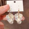 Zircon Flower Pearl Earrings Light Luxury Temperament Earrings Versatile Premium Earrings Women