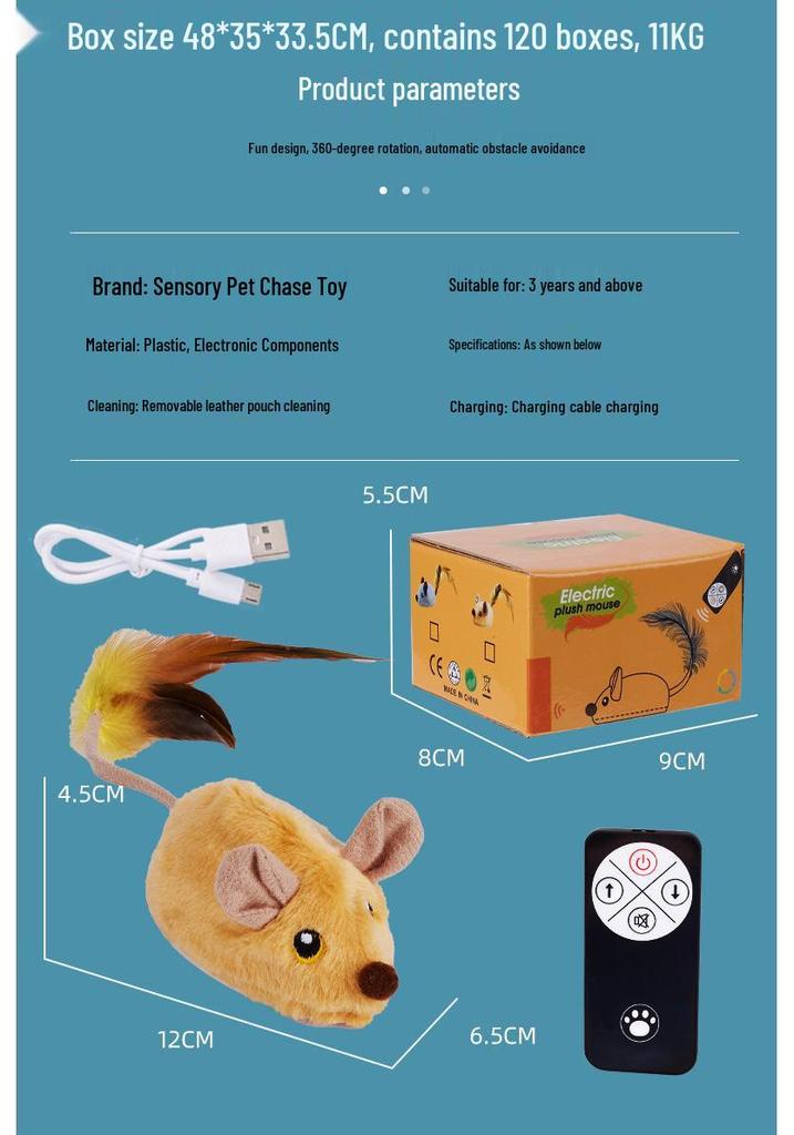 Interaktives Plüsch-Katzenspielzeug: Selbstladende elektrische Maus & Kaninchen zur Unterhaltung von Haustieren