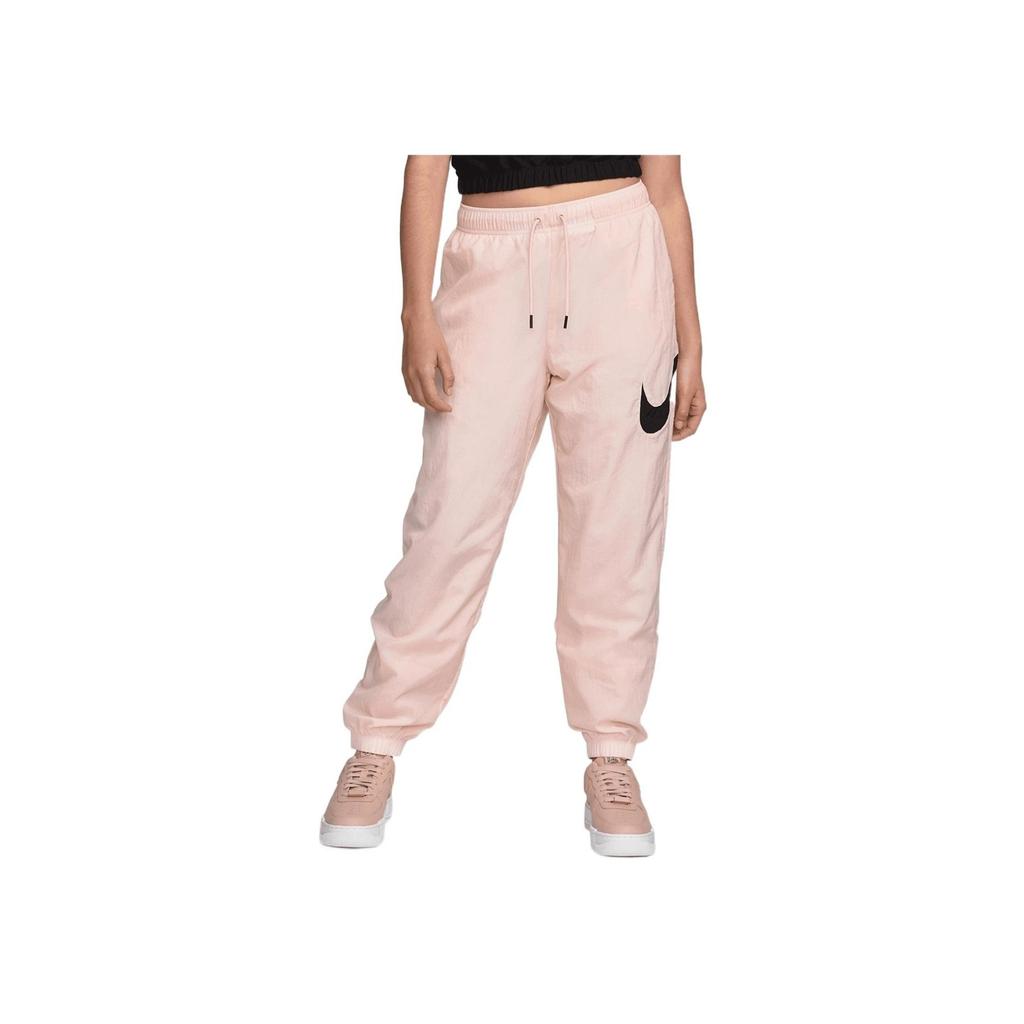 Nike Solid Color Print Logo Drawstring Joggers Women Bottoms Pink DM6183-610