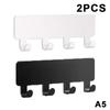 1/2pcs 4 Hooks Wall Mounted Rack No Punching Multi-functional Storage Hooks Self Adhesive Key Holder Home Organization